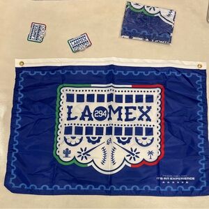 LA MEX 294 Blue Embroidered Patch with Tricolor Edge